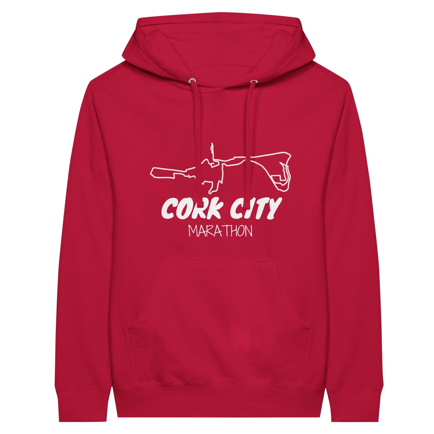 Cork City Marathon Route Hoodie in Red