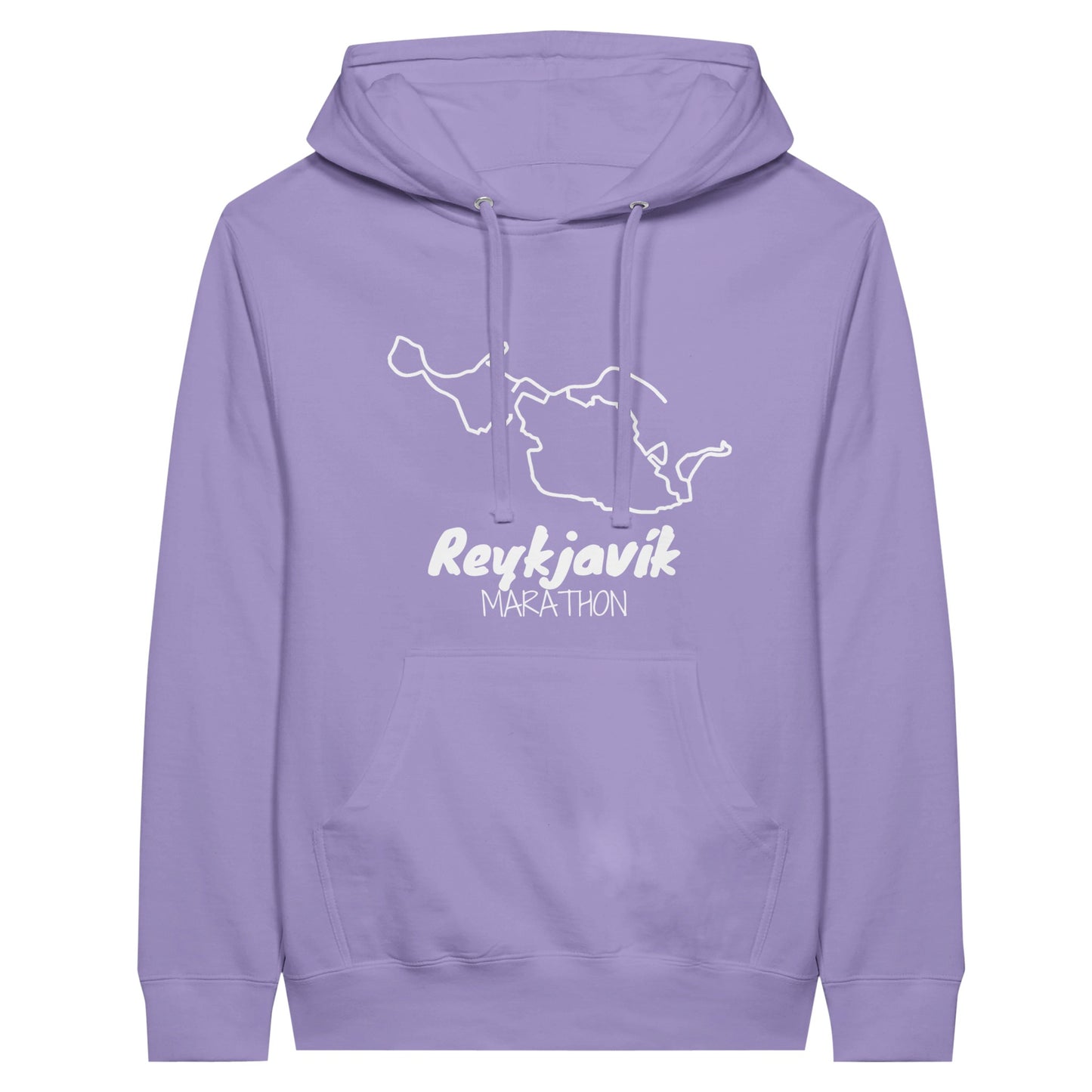 Reykjavick Marathon Hoodie in lavender - front