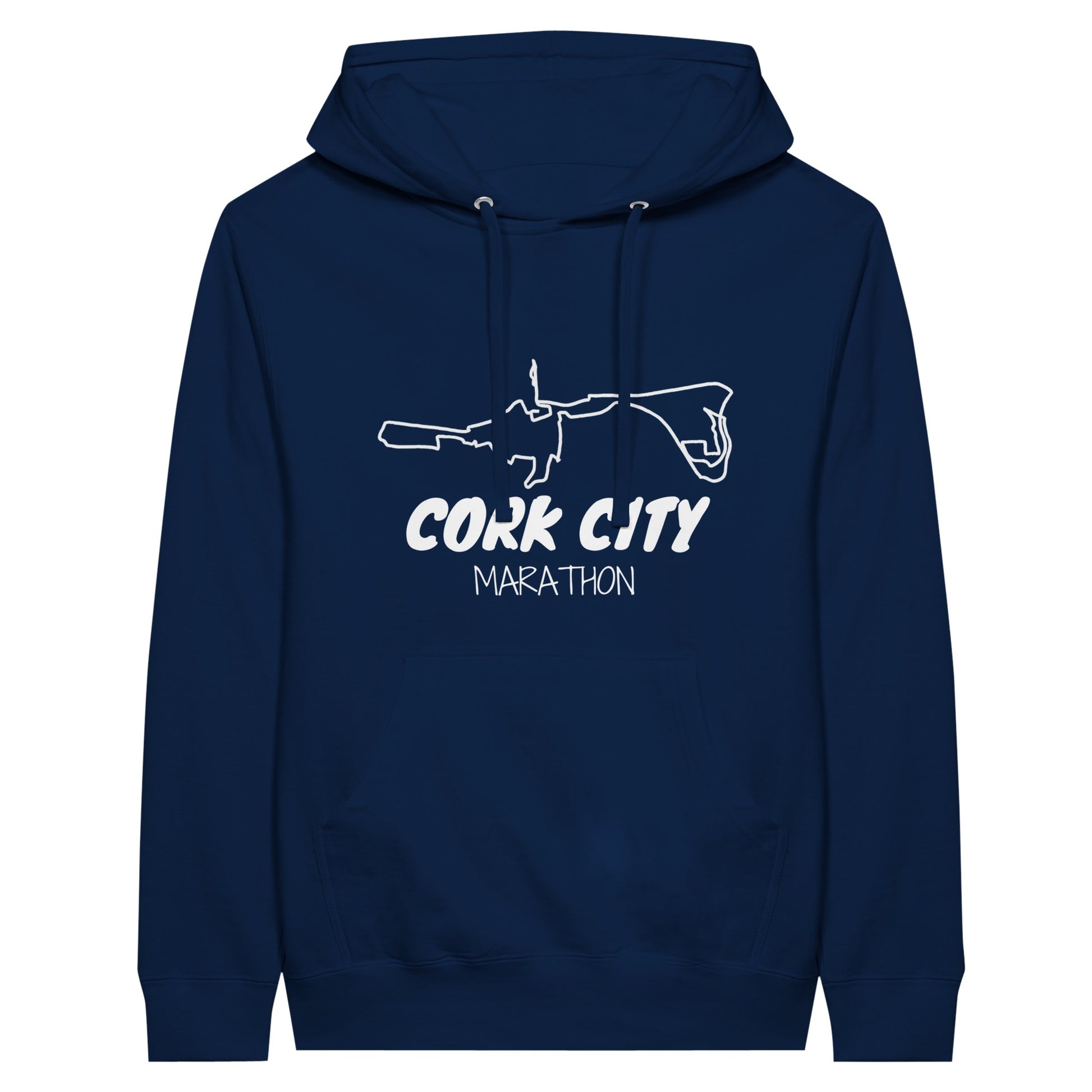 Cork City Marathon Route Hoodie in Navy