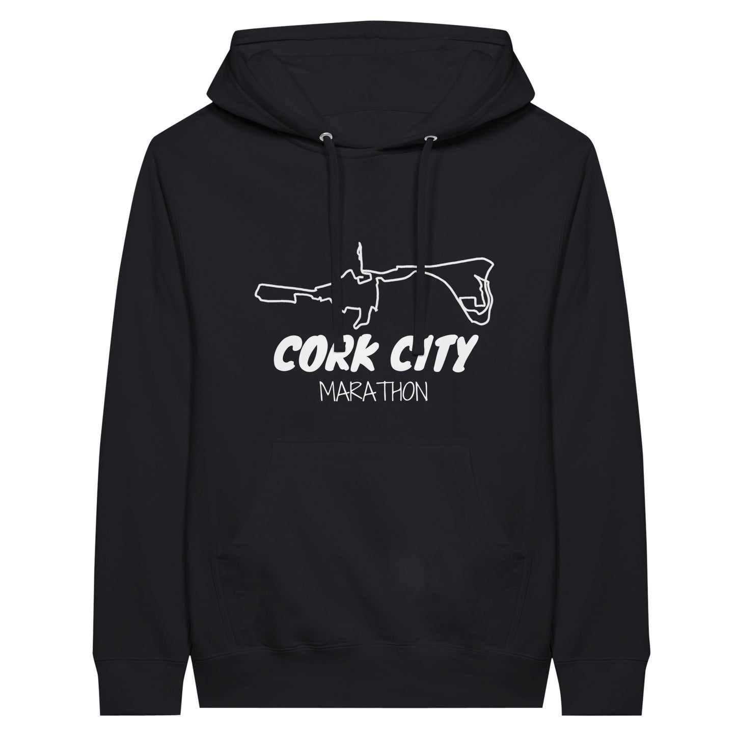 Cork City Marathon Route Hoodie in Black